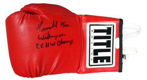 "Terrible" Tim Witherspoon Signed Autographed Red Boxing Glove JSA Witnessed COA