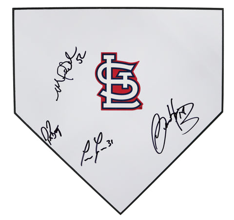 Lance Lynn, Michael Wacha, Carlos Martinez, Peter Bourjos St. Louis Cardinals Signed Autographed Home Plate