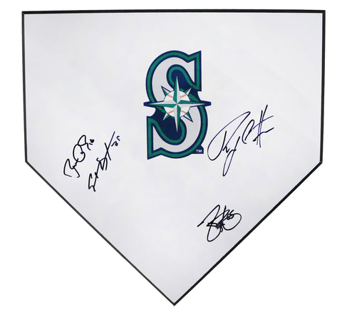 James Paxton, Edwin Diaz, Ben Gamel, Ryan Cook Seattle Mariners Signed Autographed Home Plate