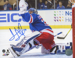 Henrik Lundqvist New York Rangers Signed Autographed 8" x 10" Save Photo Global COA