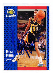 Reggie Miller Indiana Pacers Signed Autographed 1991 Fleer #83 Basketball Card