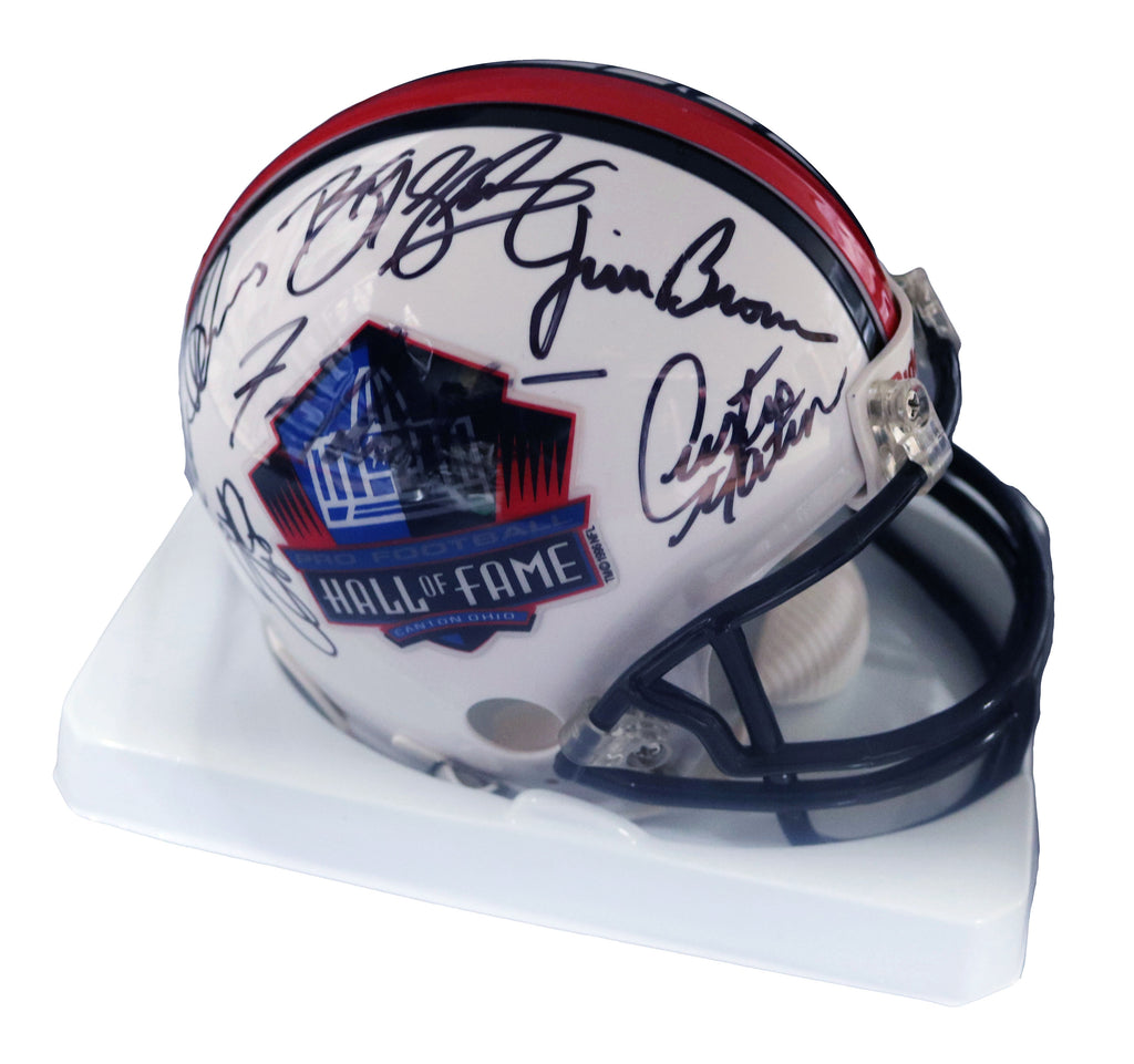 Pro Football Hall of Fame Autographed Mini Helmet 13 Signatures –