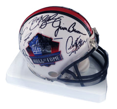 NFL Pro Football Hall of Fame Signed Autographed HOF Mini Helmet PAAS Letter COA 13 Signatures Jim Brown Emmitt Smith Barry Sanders Jerry Rice