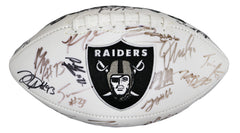Oakland Raiders 2015 Team Signed Autographed White Panel Logo Football PAAS Letter COA - Charles Woodson