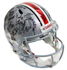 Ohio State Buckeyes 2014-2015 National Champions Team Signed Autographed Riddell Full Size Speed Replica Helmet PAAS Letter COA