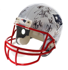 New England Patriots 2016 Super Bowl Champions Team Signed Autographed Riddell Full Size NFL Replica Helmet PAAS Letter COA Brady