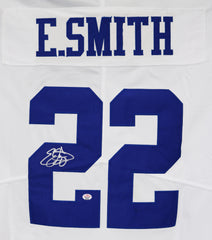 Emmitt Smith Dallas Cowboys Signed Autographed White #22 Jersey PAAS COA