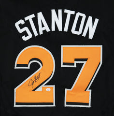 Giancarlo Stanton Miami Marlins Signed Autographed Black #27 Custom Jersey PAAS COA