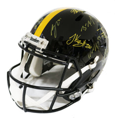 Pittsburgh Steelers 2014-15 Team Signed Autographed Riddell Speed Full Size NFL Replica Helmet PAAS Letter COA Roethlisberger Brown Bell