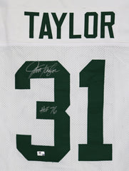 Jim Taylor Green Bay Packers Signed Autographed White #31 Jersey Global COA