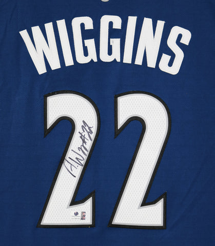 Andrew Wiggins Minnesota Timberwolves Signed Autographed Blue #22 Jersey Global COA