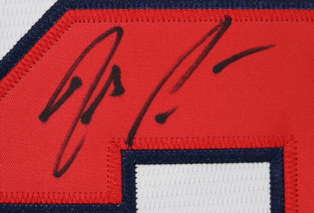 RONALD ACUNA (Braves white SKYLINE) Signed Autographed Framed Jersey J –  Super Sports Center