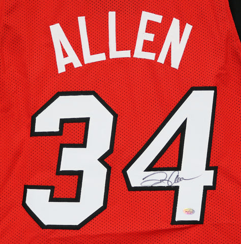 Ray Allen Miami Heat Signed Autographed Red #34 Custom Jersey Pinpoint COA
