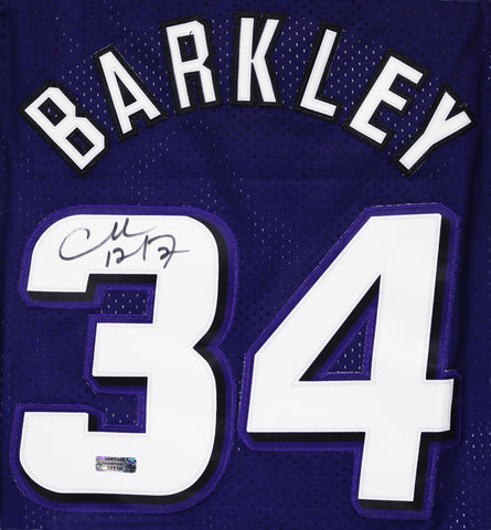 Charles Barkley Phoenix Suns Signed Autographed Purple #34 Jersey Heritage Authentication COA