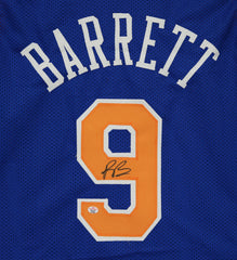 RJ Barrett New York Knicks Signed Autographed Blue #9 Custom Jersey PAAS COA