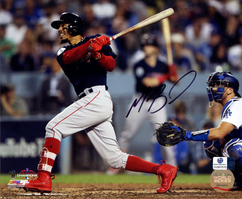 Mookie Betts Boston Red Sox Signed Autographed 8" x 10" World Series Photo Global COA