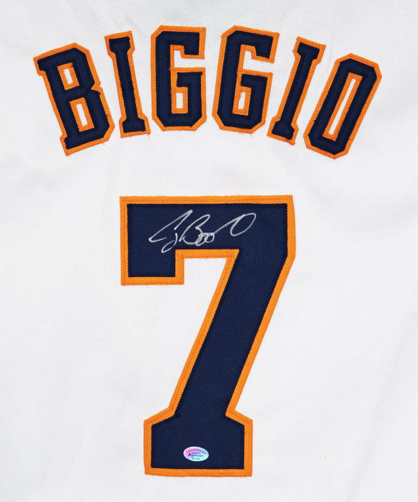 Craig Biggio Autographed Houston Astros Rainbow Nike Cooperstown Jersey  Inscribed HOF 15