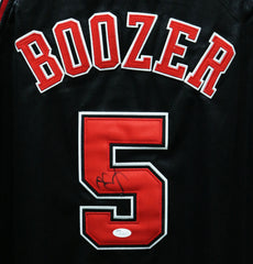 Carlos Boozer Chicago Bulls Signed Autographed Black #5 Jersey JSA COA