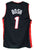 Chris Bosh Miami Heat Signed Autographed Black #1 Custom Jersey PAAS COA - DEFECT