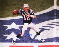 Tom Brady New England Patriots Signed Autographed 16" x 20" Super Bowl Photo Autenticated Ink COA