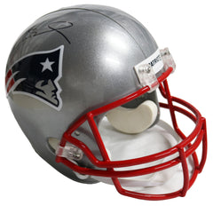 Tom Brady New England Patriots Signed Autographed Football Full Size Replica Helmet Mounted Memories COA