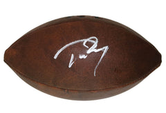 Tom Brady New England Patriots Signed Autographed Wilson NFL Logo Junior Football Global COA