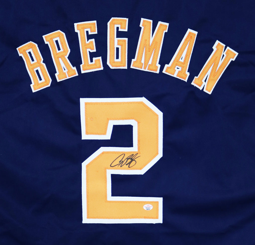 Alex Bregman Houston Astros Signed Autographed Blue #2 Custom