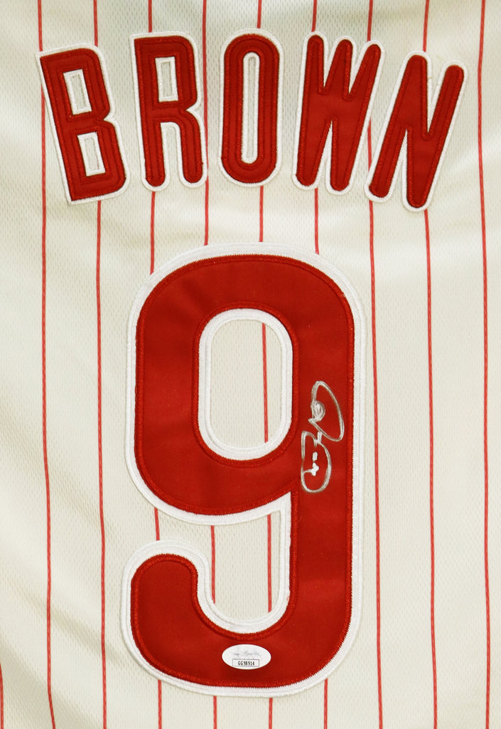 Domonic Brown Philadelphia Phillies Autographed Cream Pinstripe