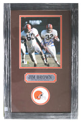 Jim Brown Cleveland Browns Signed Autographed 22" X 14" Framed Photo Witnessed Global COA