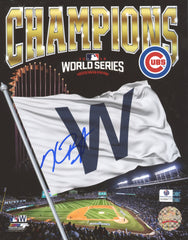 Kris Bryant Chicago Cubs Signed Autographed 8" x 10" Wrigley Field Flag Photo Global COA