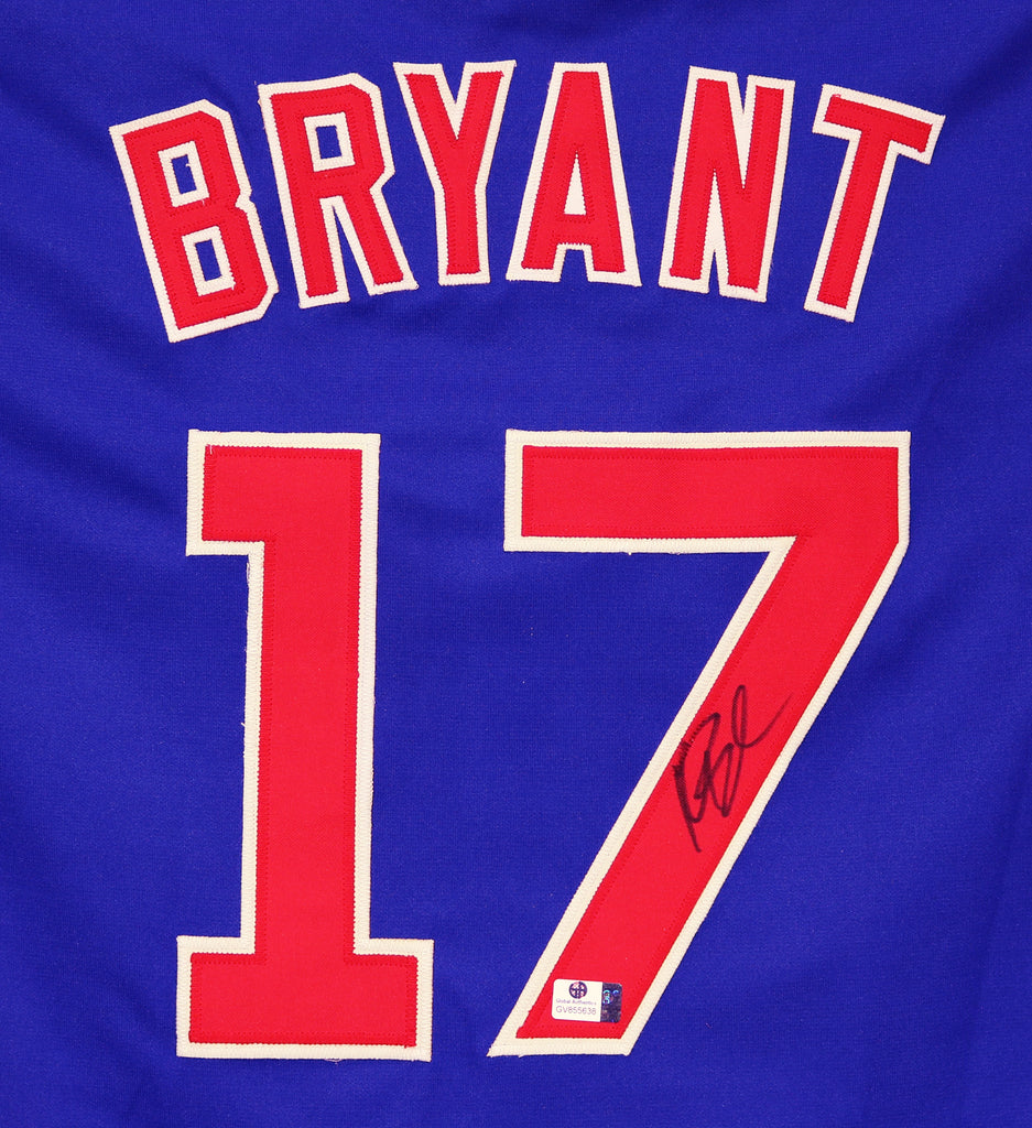 Kris Bryant Chicago Cubs Autographed Blue Replica Jersey