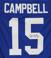 Parris Campbell Indianapolis Colts Signed Autographed Blue #15 Custom Jersey Beckett Witnessed COA