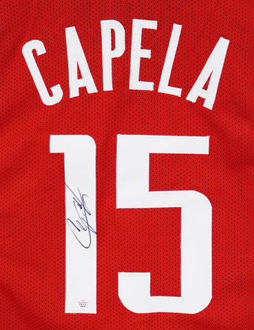 Clint Capela Houston Rockets Signed Autographed Red #15 Custom Jersey PAAS COA
