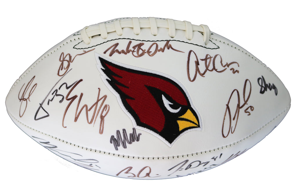 Arizona Cardinals 2015 Team Autographed Logo Football AI COA