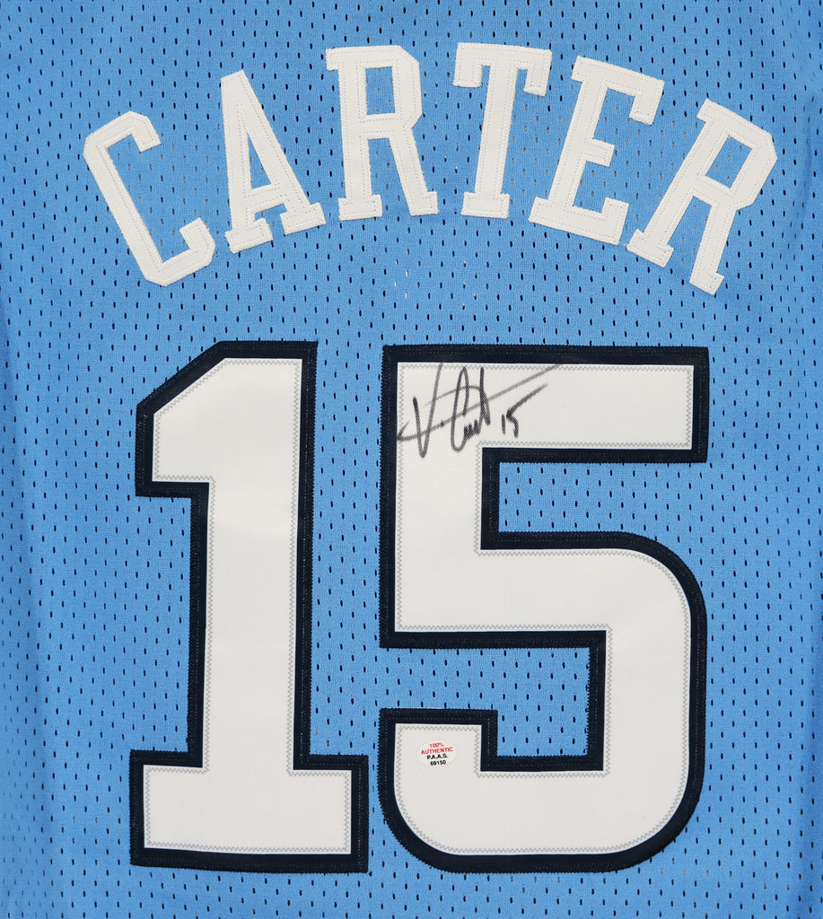 Vince Carter North Carolina Tar Heels Signed Autographed Blue