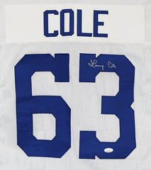 Larry Cole Dallas Cowboys Signed Autographed White #63 Custom Jersey JSA Witnessed COA