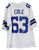 Larry Cole Dallas Cowboys Signed Autographed White #63 Custom Jersey JSA Witnessed COA