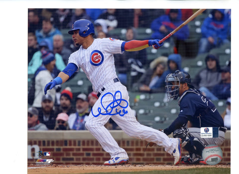 Wilson Contreras Chicago Cubs Signed Autographed 8" x 10" Hitting Photo Global COA