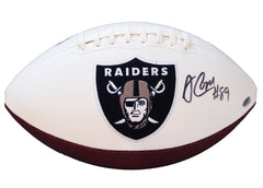 Amari Cooper Oakland Raiders Signed Autographed White Panel Logo Football PAAS COA