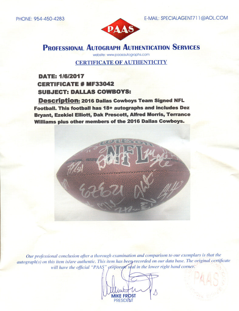 NFL Auction  NFL - Cowboys Ezekiel Elliott Signed Authentic