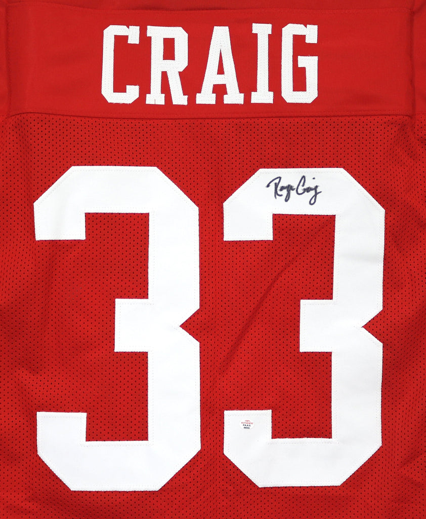 Roger Craig San Francisco 49ers Signed Autographed Red Custom Jersey –