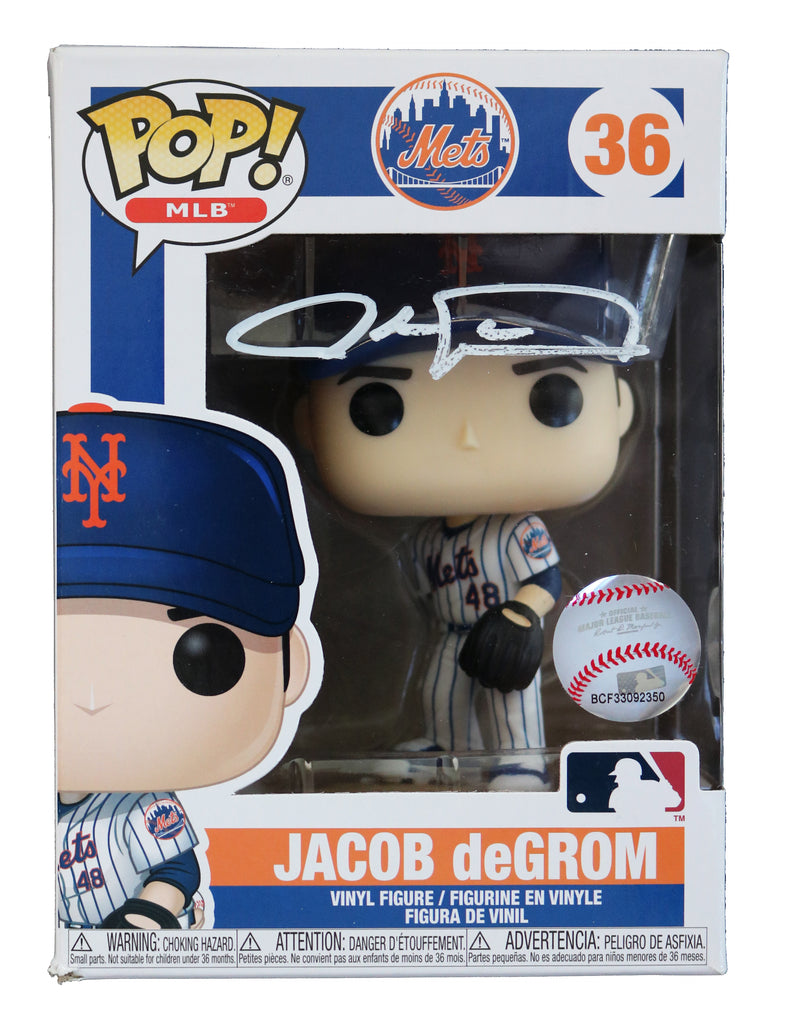 Jacob deGrom New York Mets Signed Autographed MLB FUNKO POP #36 Figure –