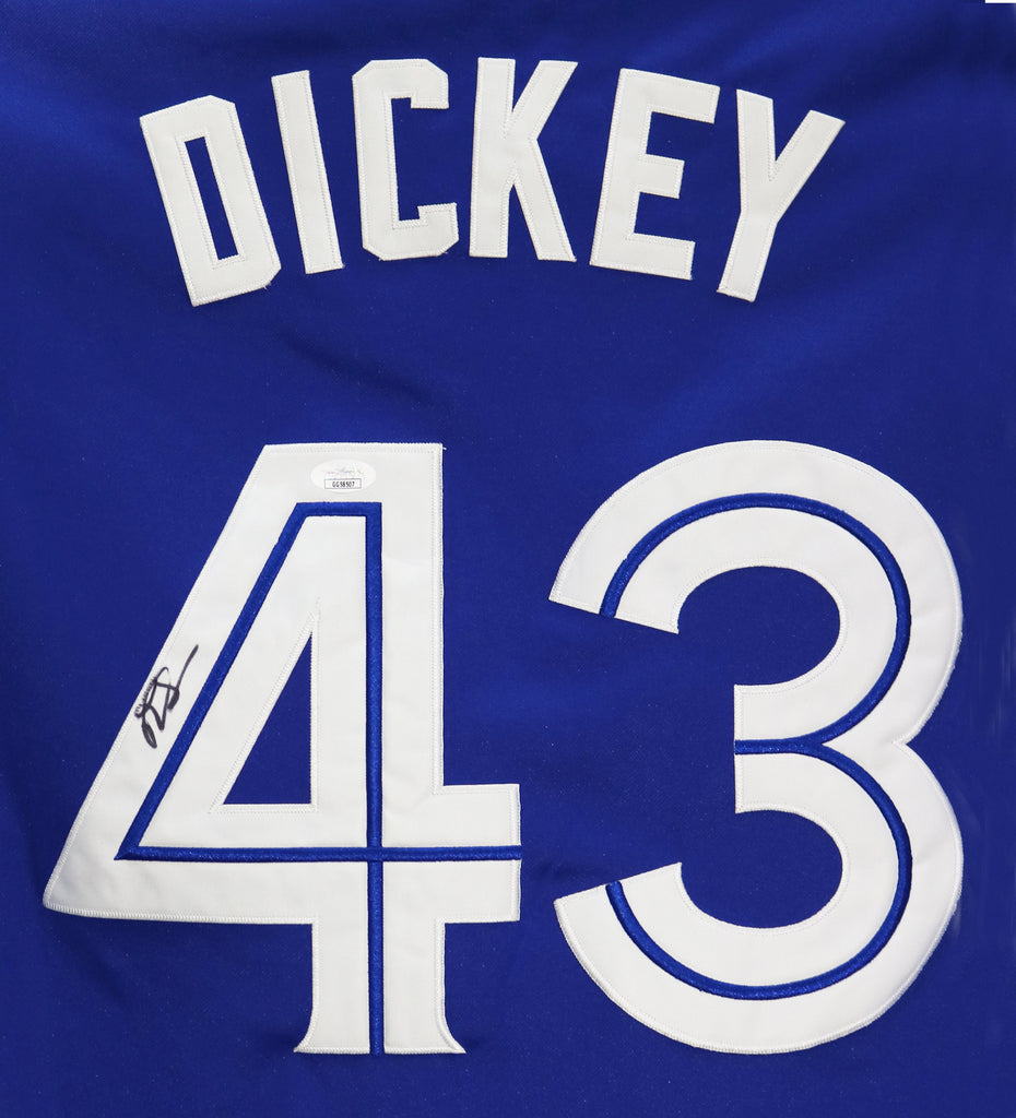 R.A. Dickey Toronto Blue Jays Signed Autographed Blue Jersey JSA COA –