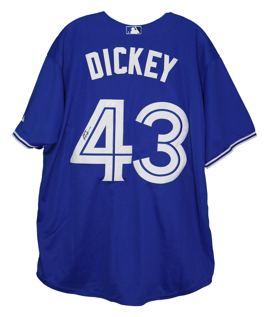 R.A. Dickey Toronto Blue Jays Signed Autographed Blue Jersey JSA COA –