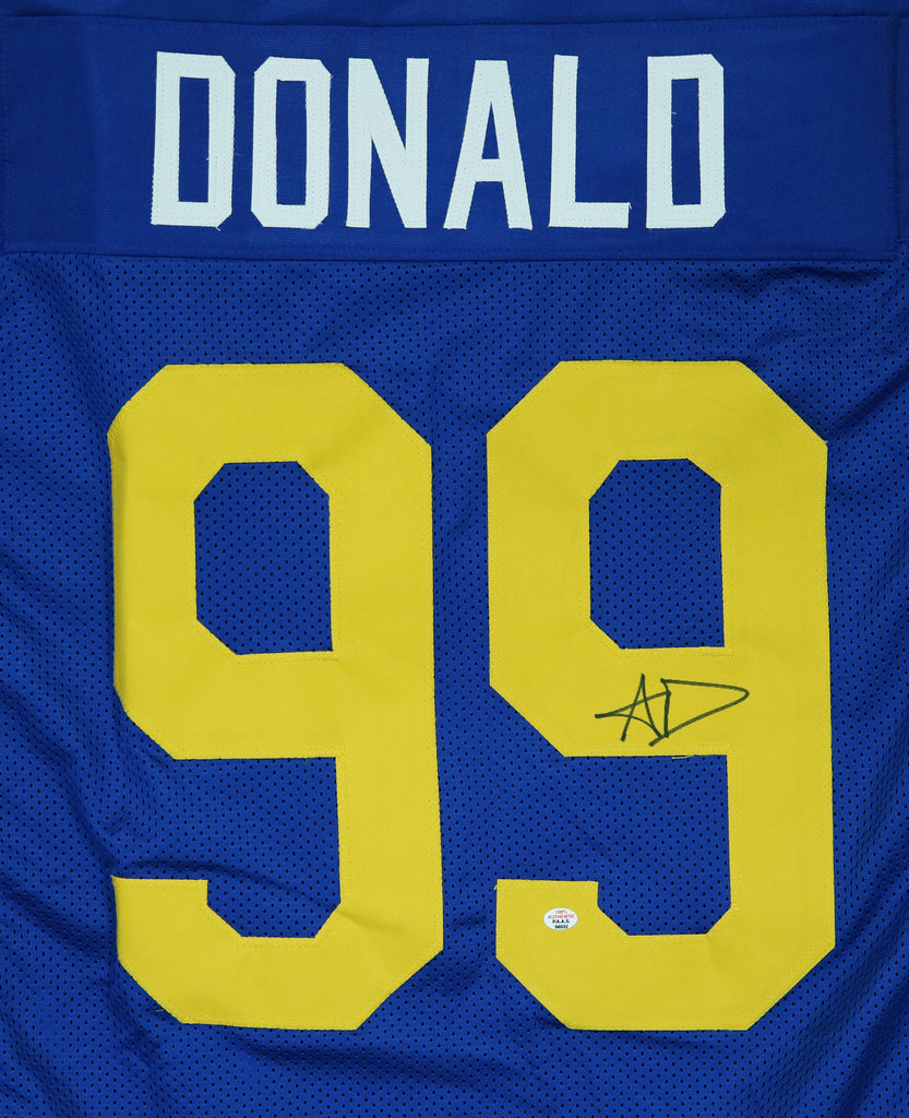 Aaron Donald Los Angeles Rams Signed Autographed Blue Custom Jersey –