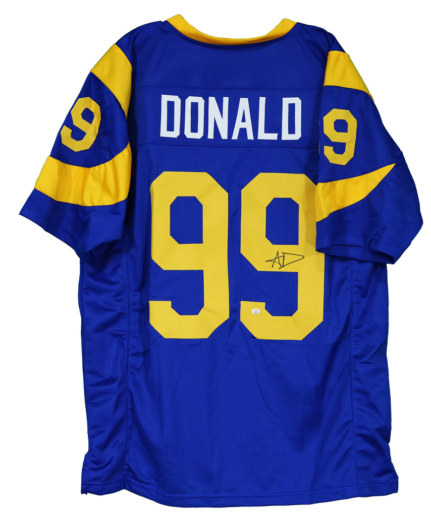 Aaron Donald Los Angeles Rams Signed Autographed Blue #99 Jersey