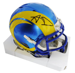 Aaron Donald Los Angeles Rams Signed Autographed Football Mini Helmet PAAS COA
