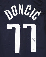 Luka Doncic Dallas Mavericks Signed Autographed Navy Blue Custom #77 Jersey PAAS COA