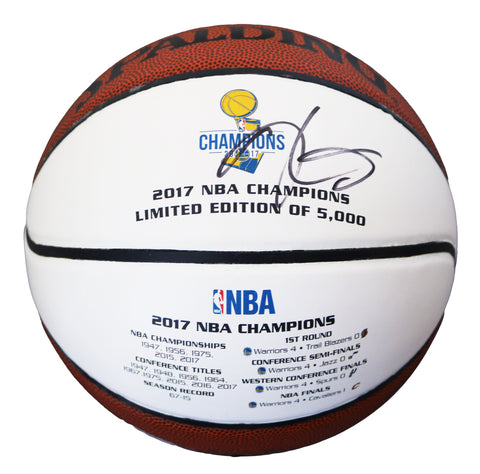 Kevin Durant Golden State Warriors Signed Autographed 2017 NBA Champions White Panel Basketball JSA COA