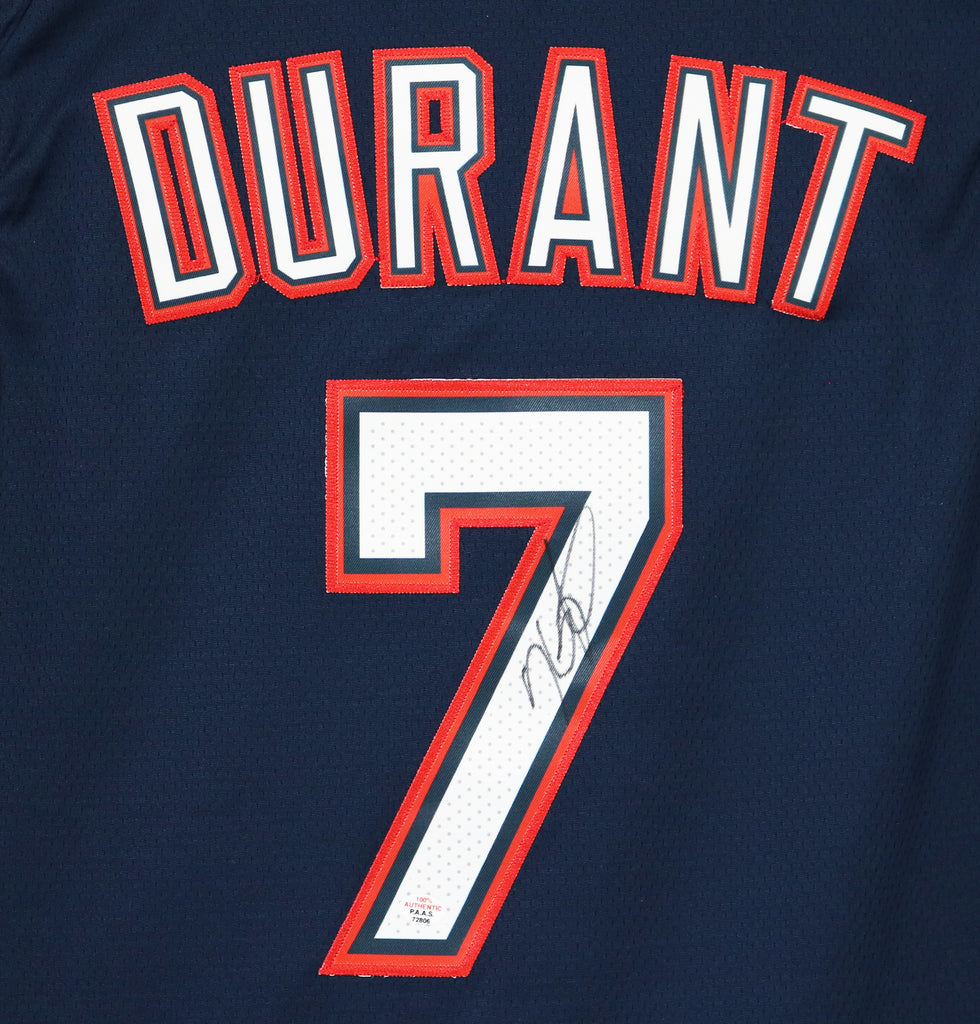 Kevin Durant Brooklyn Nets Autographed Navy Blue City Edition Jersey –